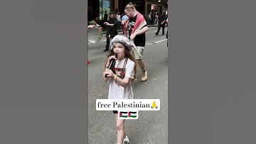 A little kid protests for Palestine#freepalestin palestine#savepalestine #savegaza#shorts