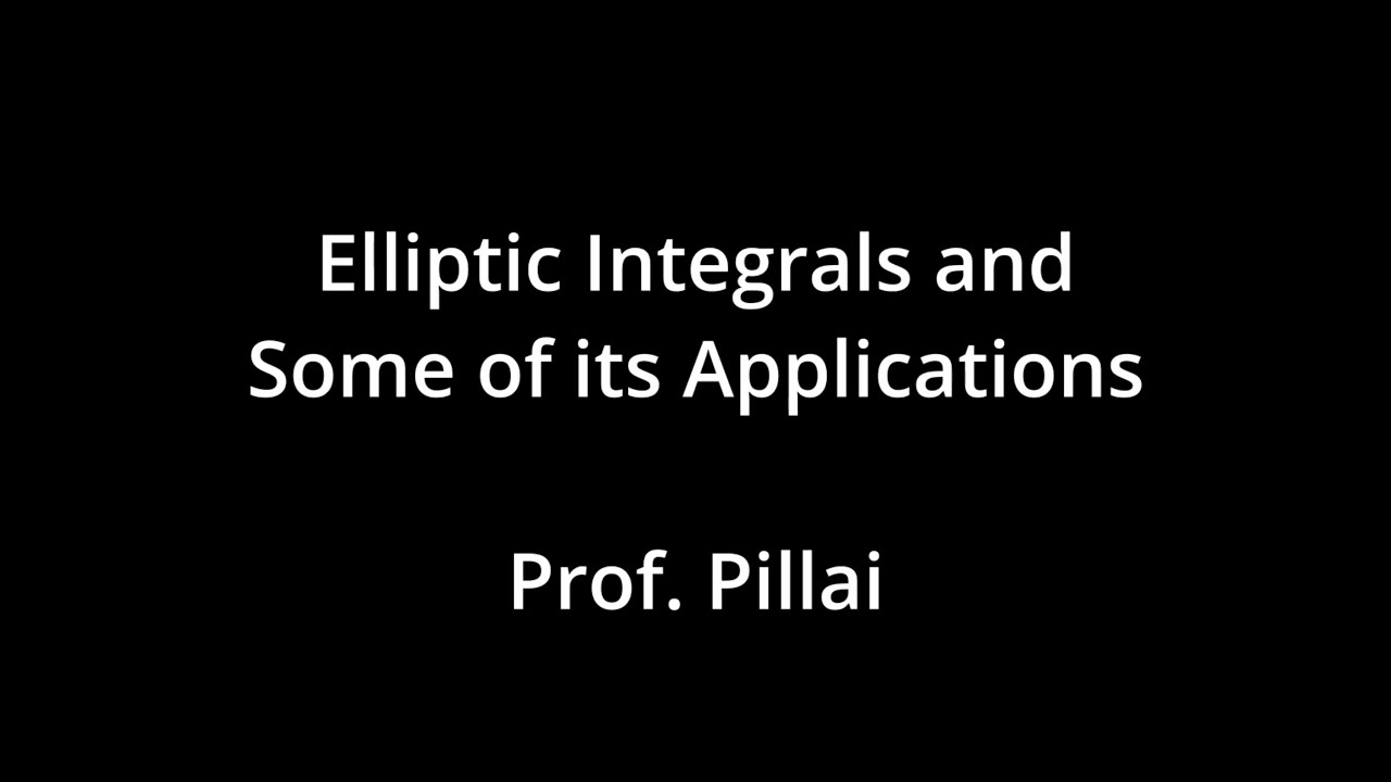 Elliptic Integrals and some of its Applications