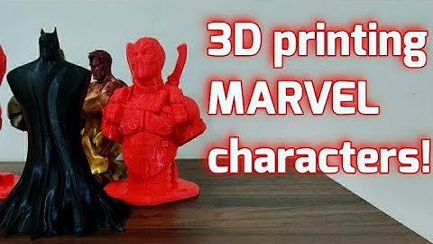 3D Printing Time-lapse! Marvel Characters | Spiderman Batman Ironman Superman and Deadpool!