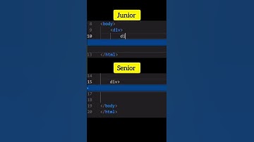 Junior Vs Senior developer #programming #html #css#webdevelopment #html5 #javascript
