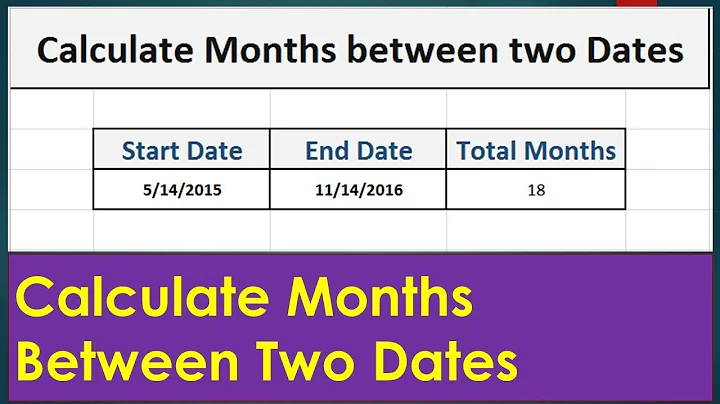 Calculate Months Between Two Dates in Excel 2013|2016 - DayDayNews