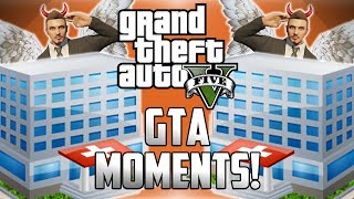 GTA 5 Online Funny Moments! - Hospital Glitch, Falling into Heaven and Bar Fights!