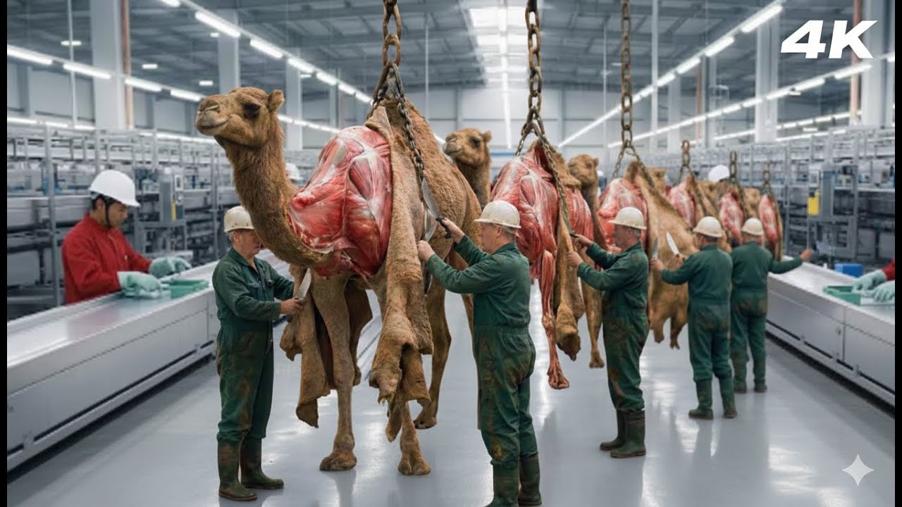 Camel Processing Mass Producing Camel Saddles: Modern Factory Process 4k 2026 - YouTube