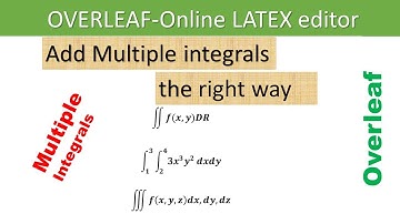 How to add multiple integrals in latex | Add double and triple integrals in latex