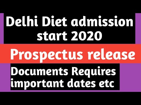 SCERT DELHI DIET ADMISSION 2020 || DELHI DIET ADMISSION PROCESS 2020