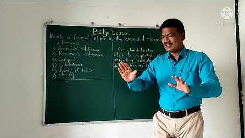 Bridge Course Std 10 English  Formal Letter