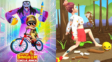 Tippy Toe 3D vs Little Singham Sycle Race - Showdown Gameplay iOS,Android Part 2