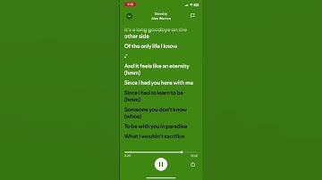 Thumbnail of Eternity • Alex Warren #spotify #spotifyclone #lyrics #audio #fyp