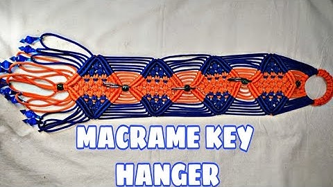 How to make macrame key hanger or holder | मैक्रेम की- हैंगर बनाना सीखें बड़ी आसानी से| #macrameart