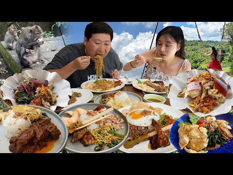 Video: Comer comida indonesia en la playa de Jimbaran, Bali