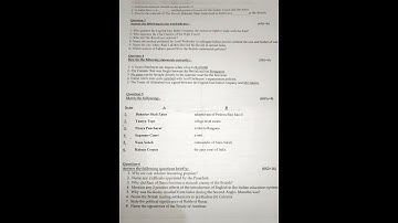 ICSE Class 8 History & Civics Half Yearly Question Paper 2024-25 | Previous Year Exam Paper