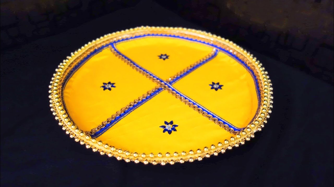 how to decorate karva chauth Puja Thali | karvachauth thali |pooja thali decoration for all festival