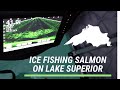Ice Fishing Salmon on Lake Superior in Duluth, MN (INSANE)