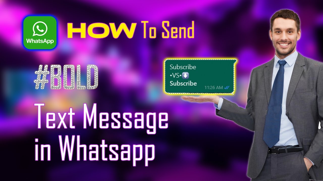 HOW TO WRITE BOLD TEXT ON WHATSAPP MESSAGES TAMIL | SA MOBILE TECH ...
