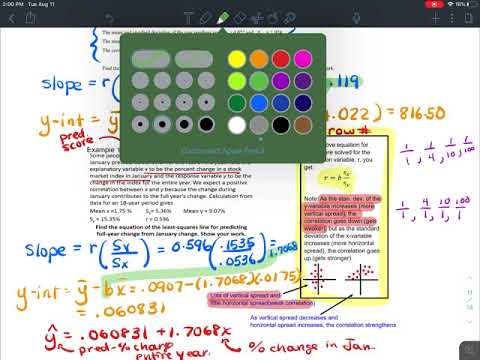 AP Stats 3.2 Video D (Finding least squares regression lines by hand ...