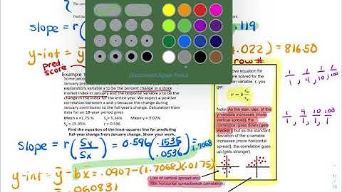 AP Stats 3.2 Video D (Finding least squares regression lines by hand,  Outliers and Influential Pts)
