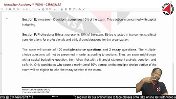 CMA USA Free Lectures Online - Part II, Section A - Strategic Financial Management