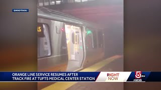 Orange Line service resumes after electrical fire