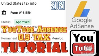 Youtube Adsense U.s Tax Step By Step Info Tutorial Adsense Tax Application 2021