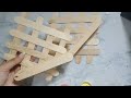ice-cream🍡 stick wall shelve idea 💡 /popstick craft idea #icecreamstickcraftideas #craft