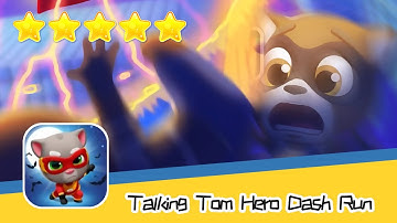 Talking Tom Hero Dash Run Day203 Walkthrough Endless runner Save the world Recommend index five star