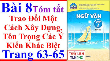 Ngữ Văn 7 Bài 8 | Trao Đổi Một Cách Xây Dựng Tôn Trọng | Trang 63 - 65 | Chân Trời Sáng Tạo Tóm Tắt