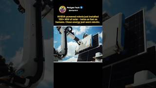 NVIDIA Robots Building Solar Farms 😳☀️#shorts #nividia #ai #robot #technology #innovation #solar