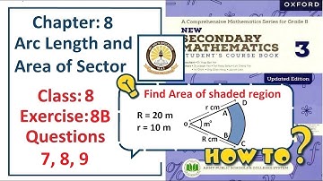 Exercise 8B Question 7, 8, 9 – (Circles/Perimeters)  Complete solution – APS Math Class 8.