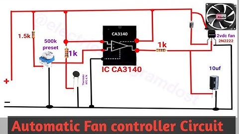 Automatic Fan controller circuit using temperature sensor #automatic #temperature #sensor