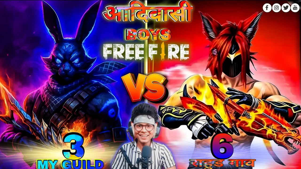 Adiwasi gamer /adiwasi gamer 07 free fire/ 3 vs 6 - YouTube