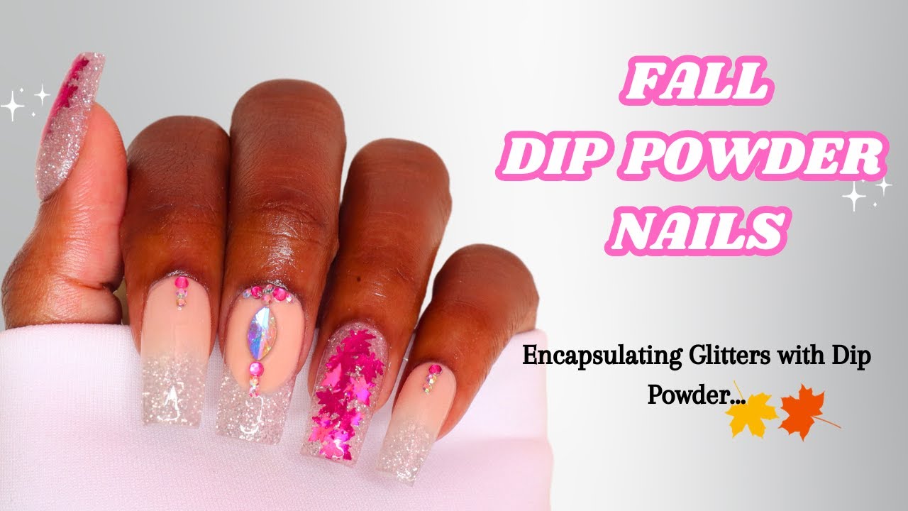 HOW TO ENCAPSULATE GLITTER FALL LEAVES WITH DIP POWDER | Makartt Reflective Dip Powder