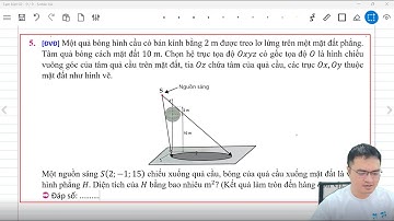 Bài toán hình chiếu của quả câu xuống đất là Elip và tính diện tích