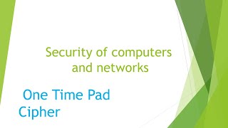 Encryption and Decryption using  One Time Pad Cipher.