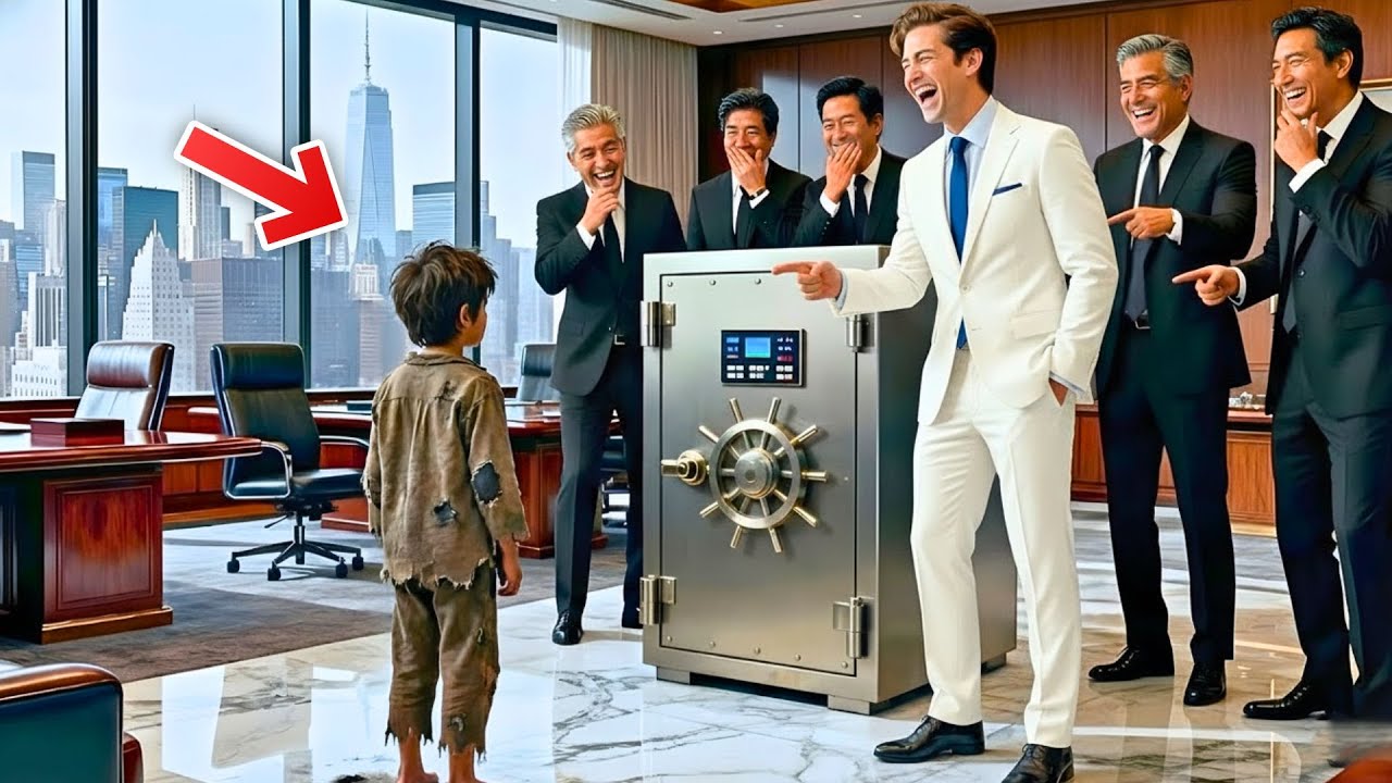 "Te Doy 100 Millones Si Abres La Caja Fuerte"—El Millonario Se Ríe, Pero El Niño Pobre Lo Sorprendió