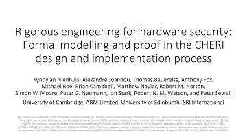 Formal Modeling and Proof in the CHERI Design and Implementation Process