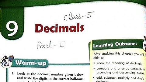 Class 5 math | Chapter 9 Decimals Part 1| mkd agrim academy