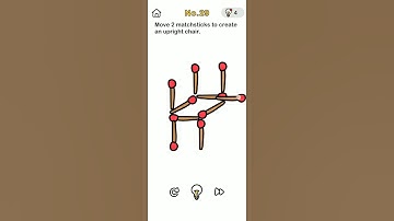 No. 29 Move 2 matchsticks to create an upright chair walkthrough and solution