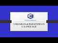 C Programming Variables And Datatypes (C Series # 02)