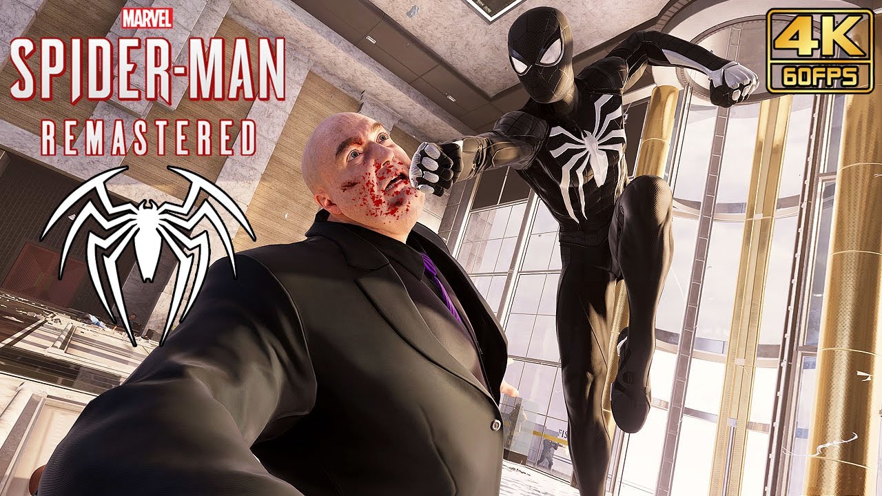 Spider-Man vs Kingpin - Symbiote Black Suit | Spider-Man Remastered (PC  Mod) @ 4K 60ᶠᵖˢ ✓ - YouTube