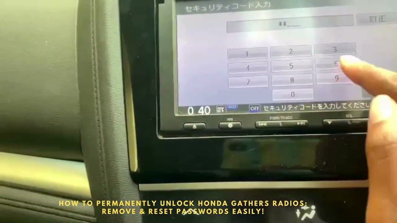 The Ultimate Guide to Honda Gathers Radio Codes VXM, VRM, VXU