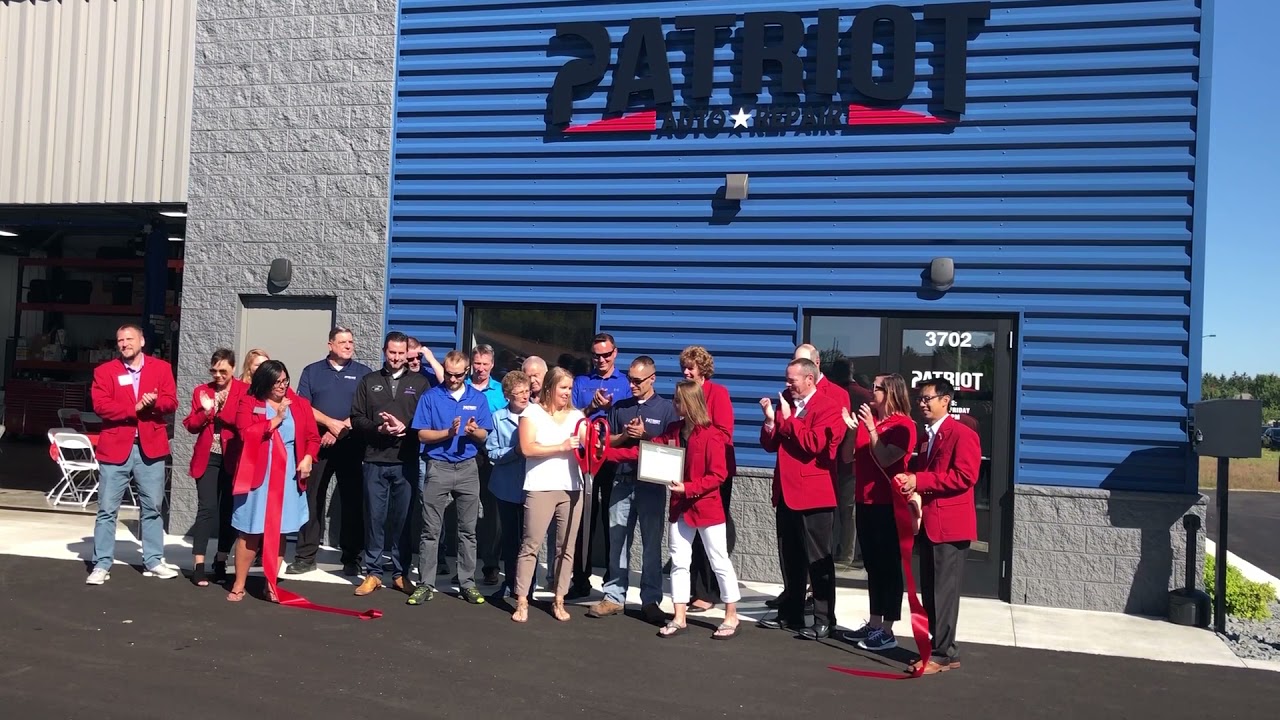 Ribbon cutting at Patriot Auto Repair YouTube