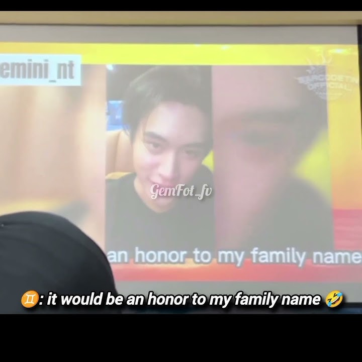 'It would be an honor to my family name' 😂 Video credit: ppsaturr on X #gemini_nt #barcodetin