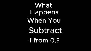 What happens when you subtract 1 from 0? #clanguage  #coding #math#embeddedsystems #quiz