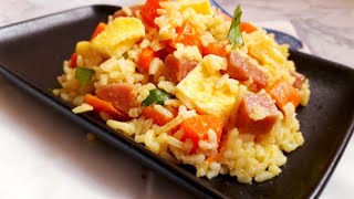 حضري أسرع و ألذ أرز صيني مقلي?? كوجبة غداء أوعشاء اقتصادية بالمقلاة chinese freid rice crispy simple