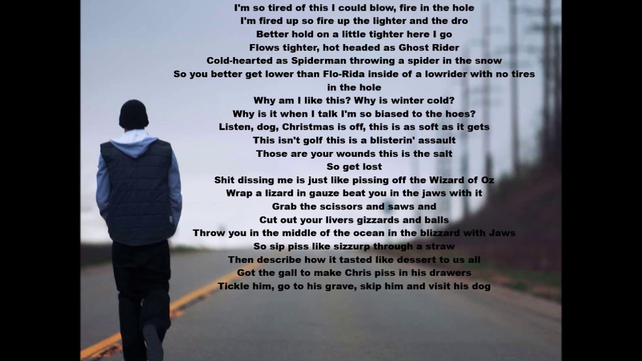 EminemOn Fire Lyrics in video (Dirty) YouTube