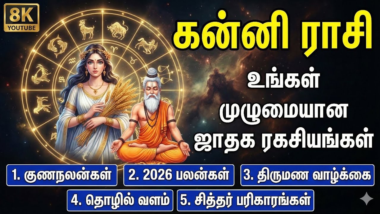 கன்னி ராசி: இனி நீங்கள் தான் ராஜா!2026 முழுமையான ஜாதக ரகசியங்கள் | Kanni Rasi 2026 Predictions Tamil