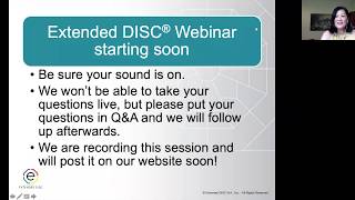 Mini Webinar: Debriefing the Extended DISC® Assessment Virtually