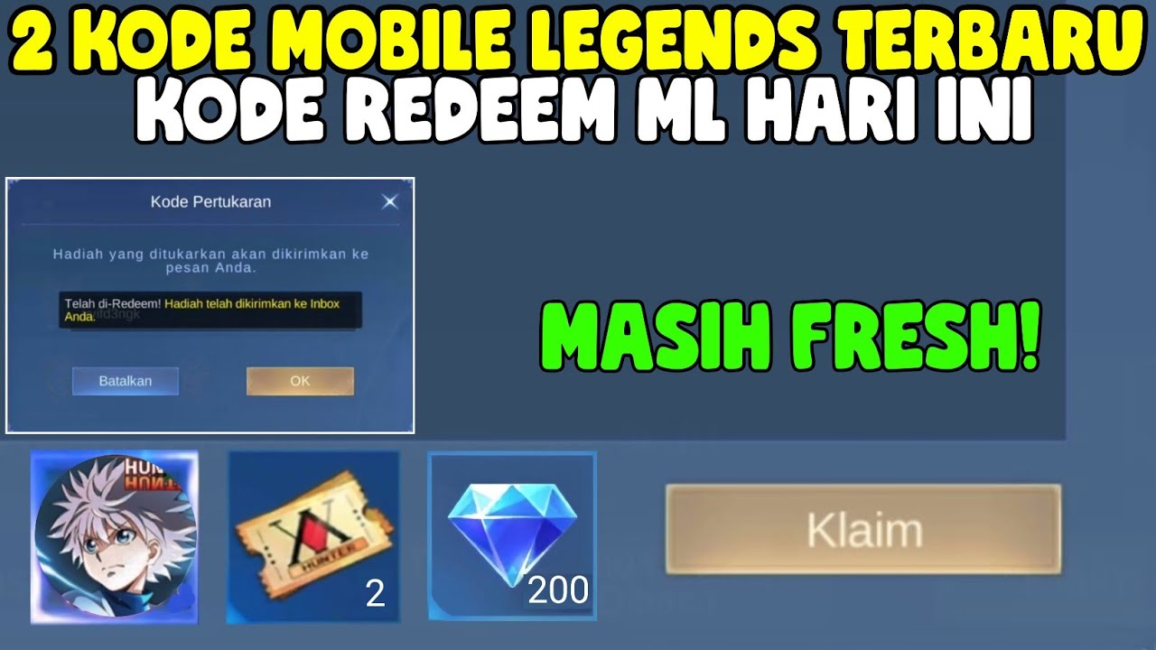 REDEEM! 2 KODE REDEEM ML TERBARU KODE REDEEM MOBILE LEGENDS KODE REDEEM ...
