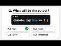 What Will Be The Output? JavaScript MCQ