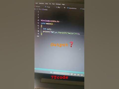 c language output 🤔 c language example . #new #reels #programming # ...